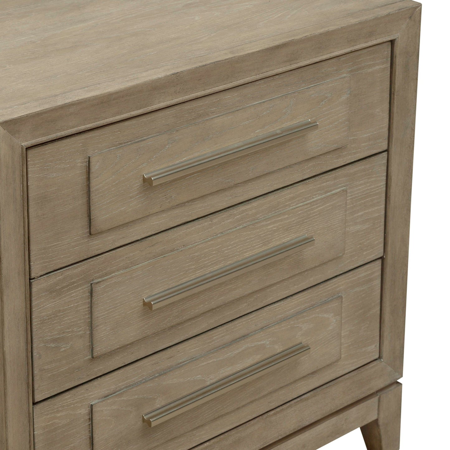 Brentwood - 3 Drawer Nightstand With Charging Station - Sandstone - Hornell Furniture Outlet