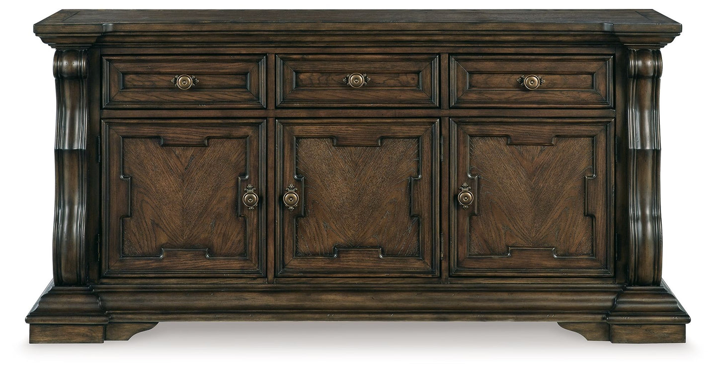 Maylee - Dark Brown - Dining Room Buffet - Hornell Furniture Outlet