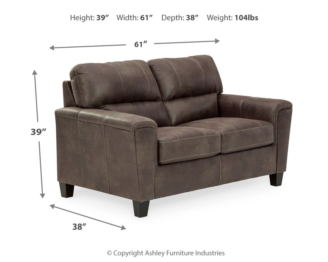 Navi - Stationary Loveseat - Hornell Furniture Outlet