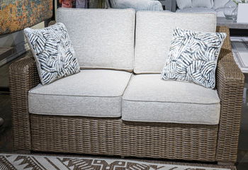 Laguna Heights - Beige - Loveseat With Cushion - Hornell Furniture Outlet