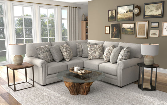 Livingston - Sectional With Comfort Coil Seating And Accent Pillows Included - Hornell Furniture Outlet