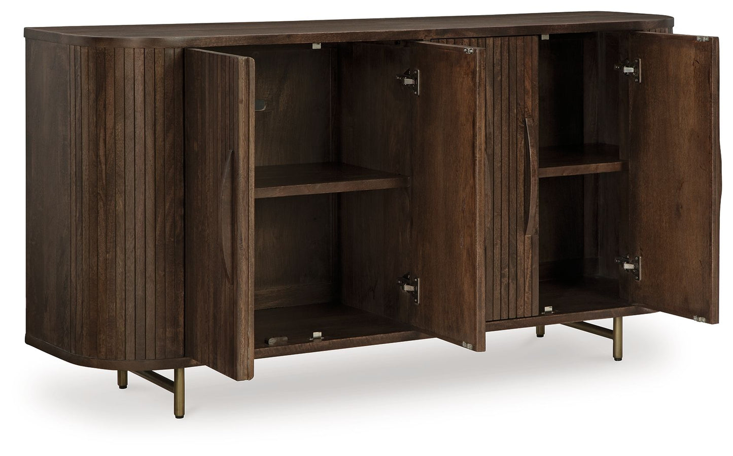 Amickly - Dark Brown - Accent Cabinet - Hornell Furniture Outlet