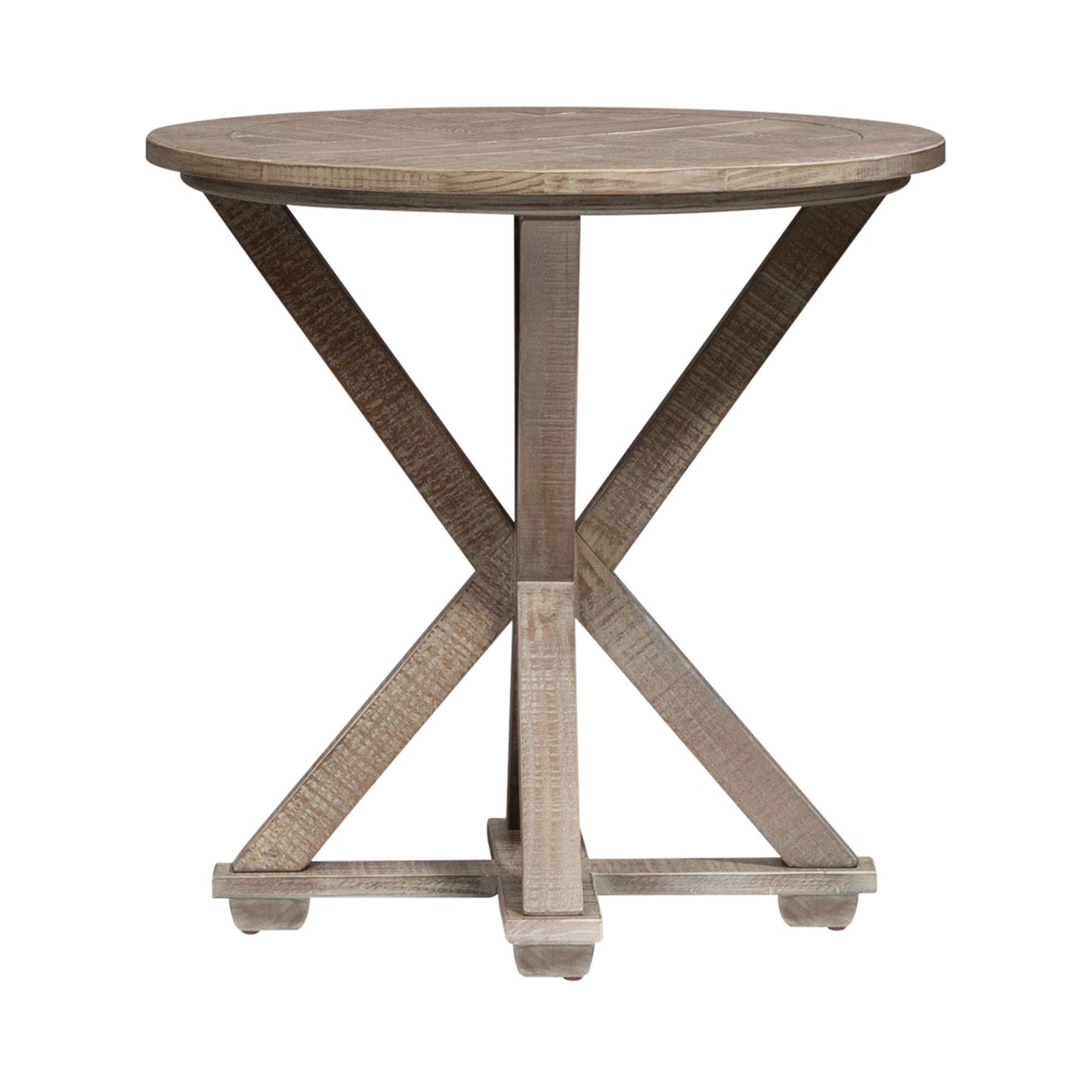 Parkland Falls - Round End Table - Light Brown - Hornell Furniture Outlet
