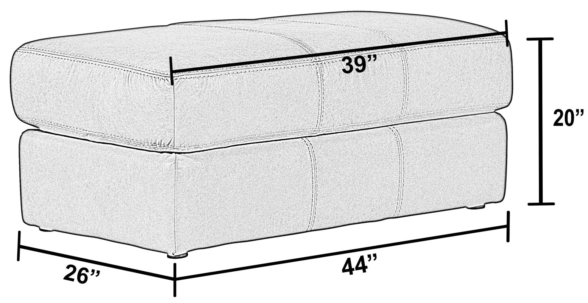 Prato - Ottoman - Hornell Furniture Outlet