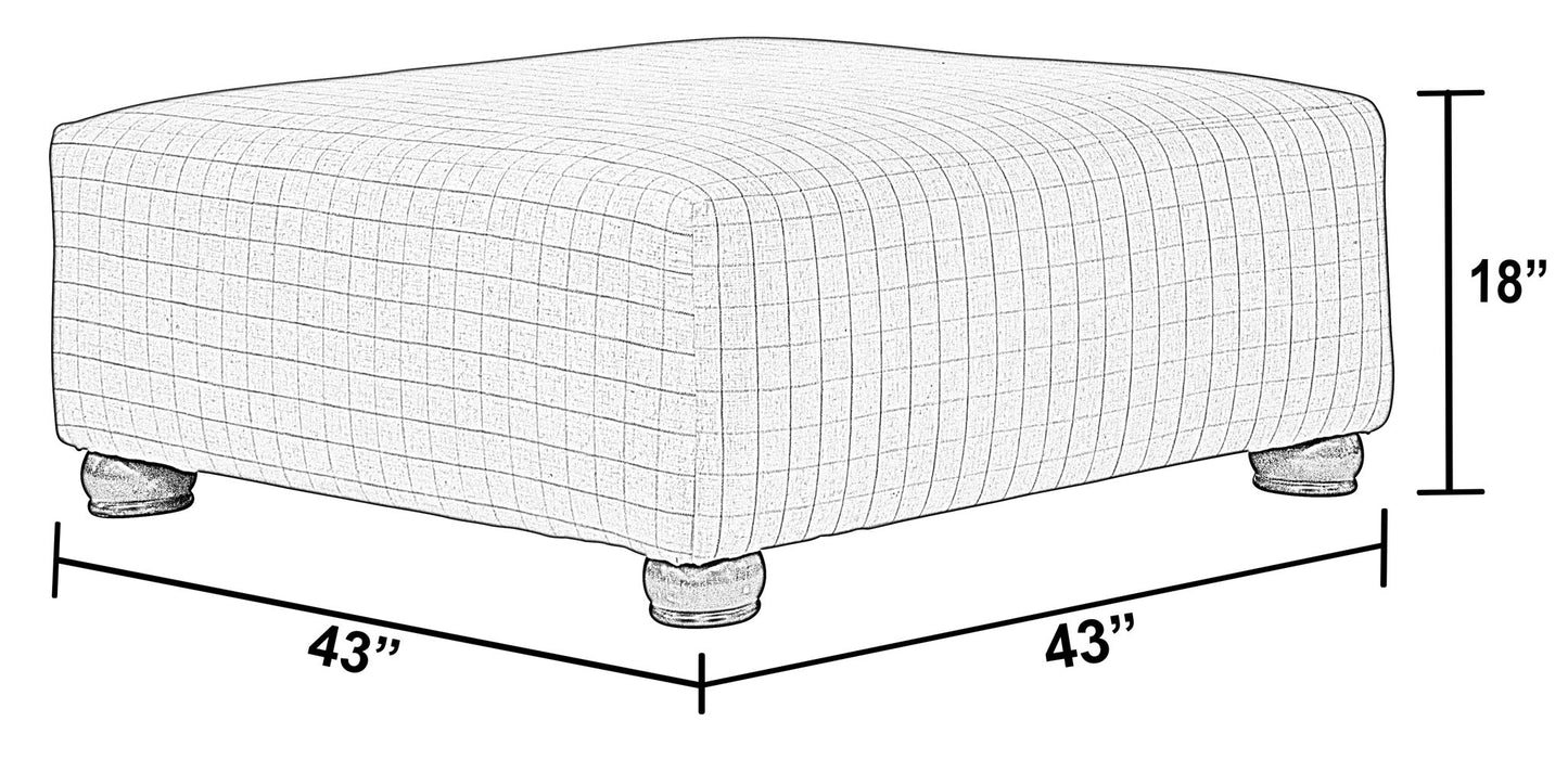 Briarcliff - Cocktail Ottoman - Sandstone - Hornell Furniture Outlet