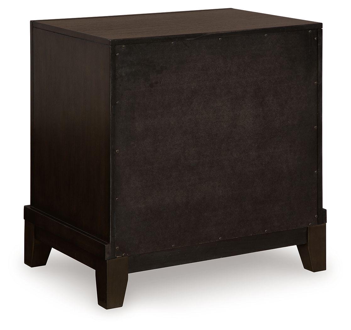 Neymorton - Dark Grayish Brown - Two Drawer Night Stand - Hornell Furniture Outlet