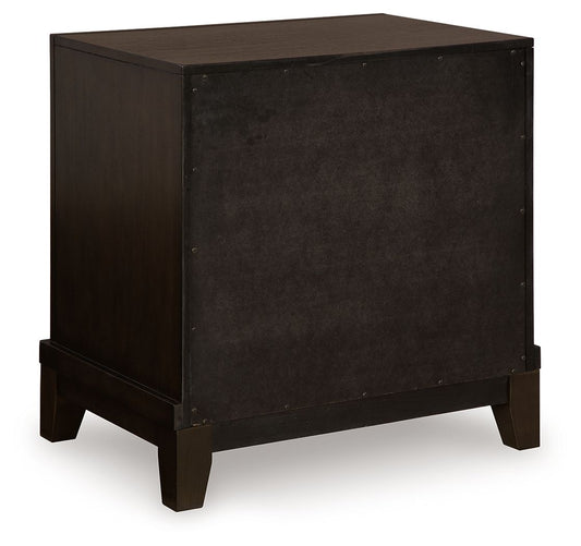Neymorton - Dark Grayish Brown - Two Drawer Night Stand - Hornell Furniture Outlet