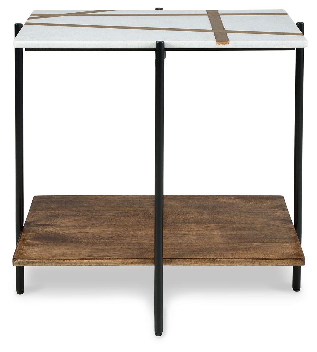 Braxmore - White / Light Brown - Accent Table - Hornell Furniture Outlet