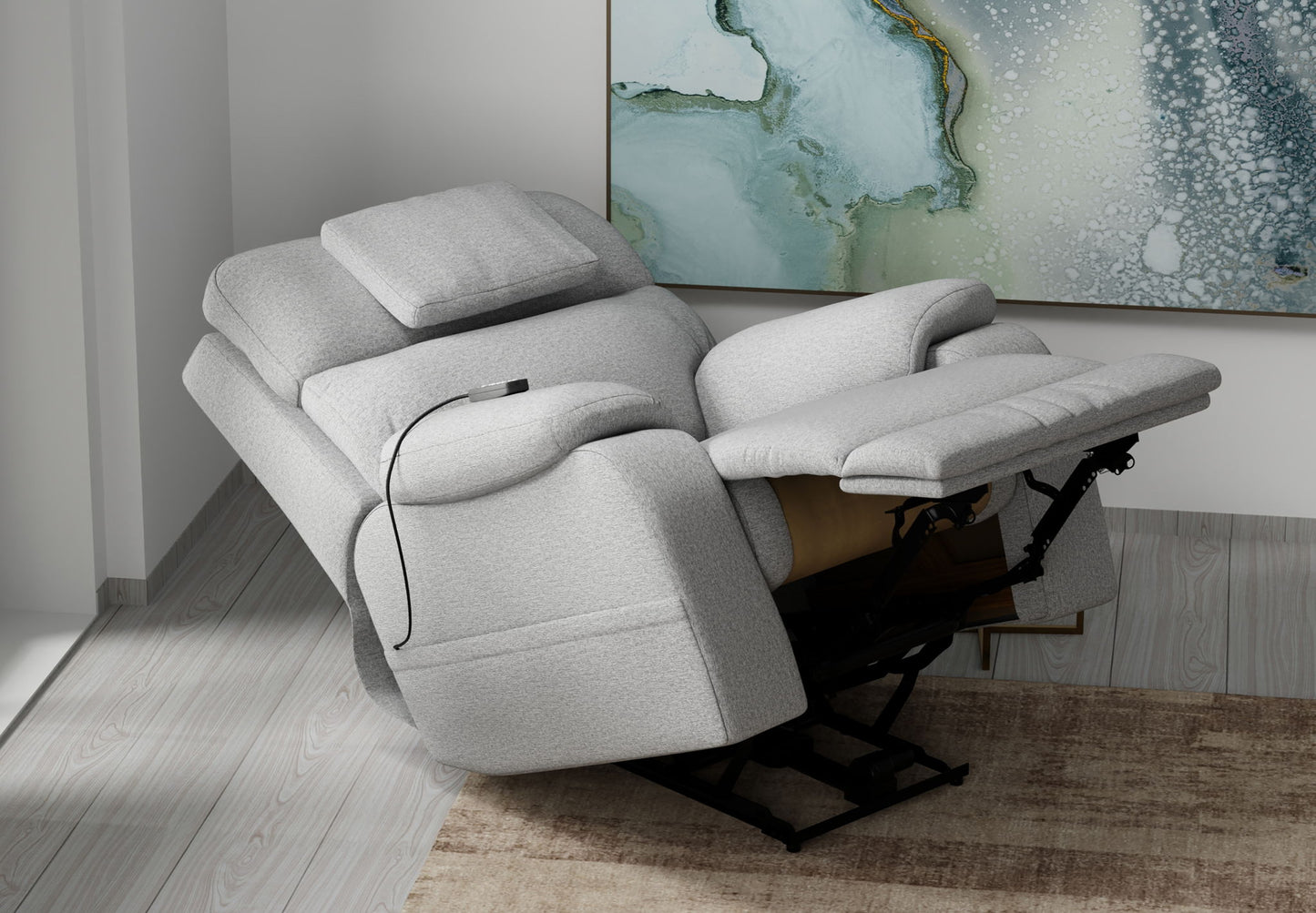 Dreamtime - Power Headrest Power Lay Flat Recliner With CR3 Heat/Massage/Zero Gravity - Hornell Furniture Outlet