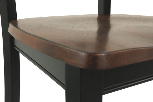 Owingsville - Black / Brown - Dining Room Side Chair (Set of 2) - Hornell Furniture Outlet