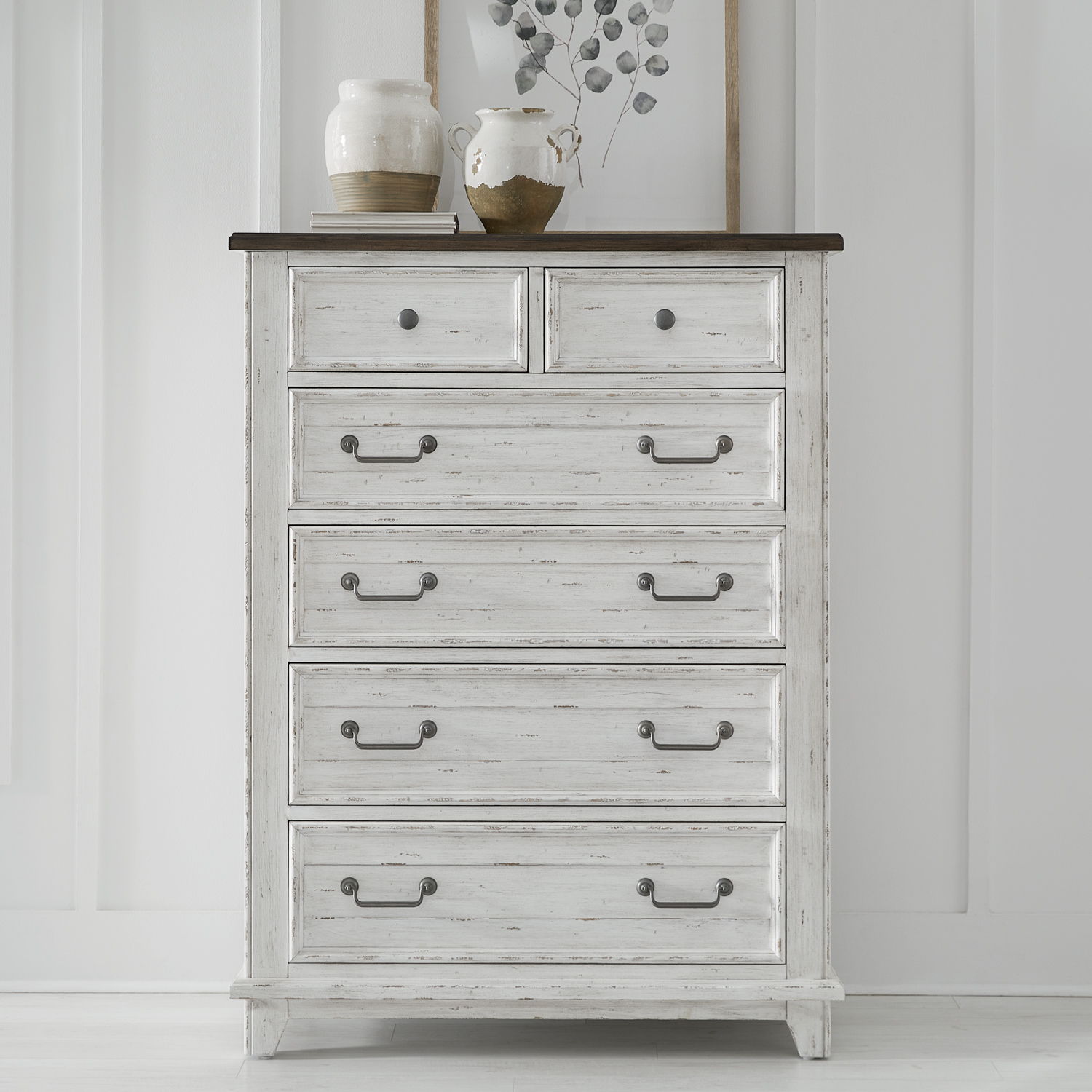 River Place - 6 Drawer Chest - White - Hornell Furniture Outlet