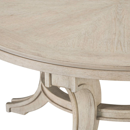 New Haven - Round Cocktail Table - Sanctuary White - Hornell Furniture Outlet