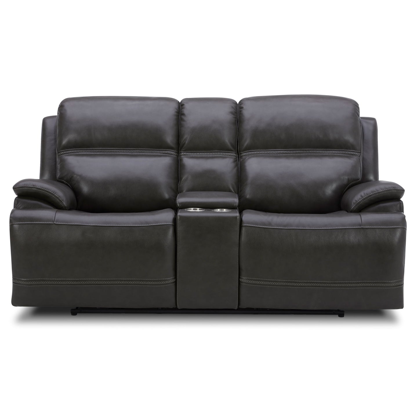 Bentley - Loveseat With Console P2 & ZG - Graphite - Hornell Furniture Outlet
