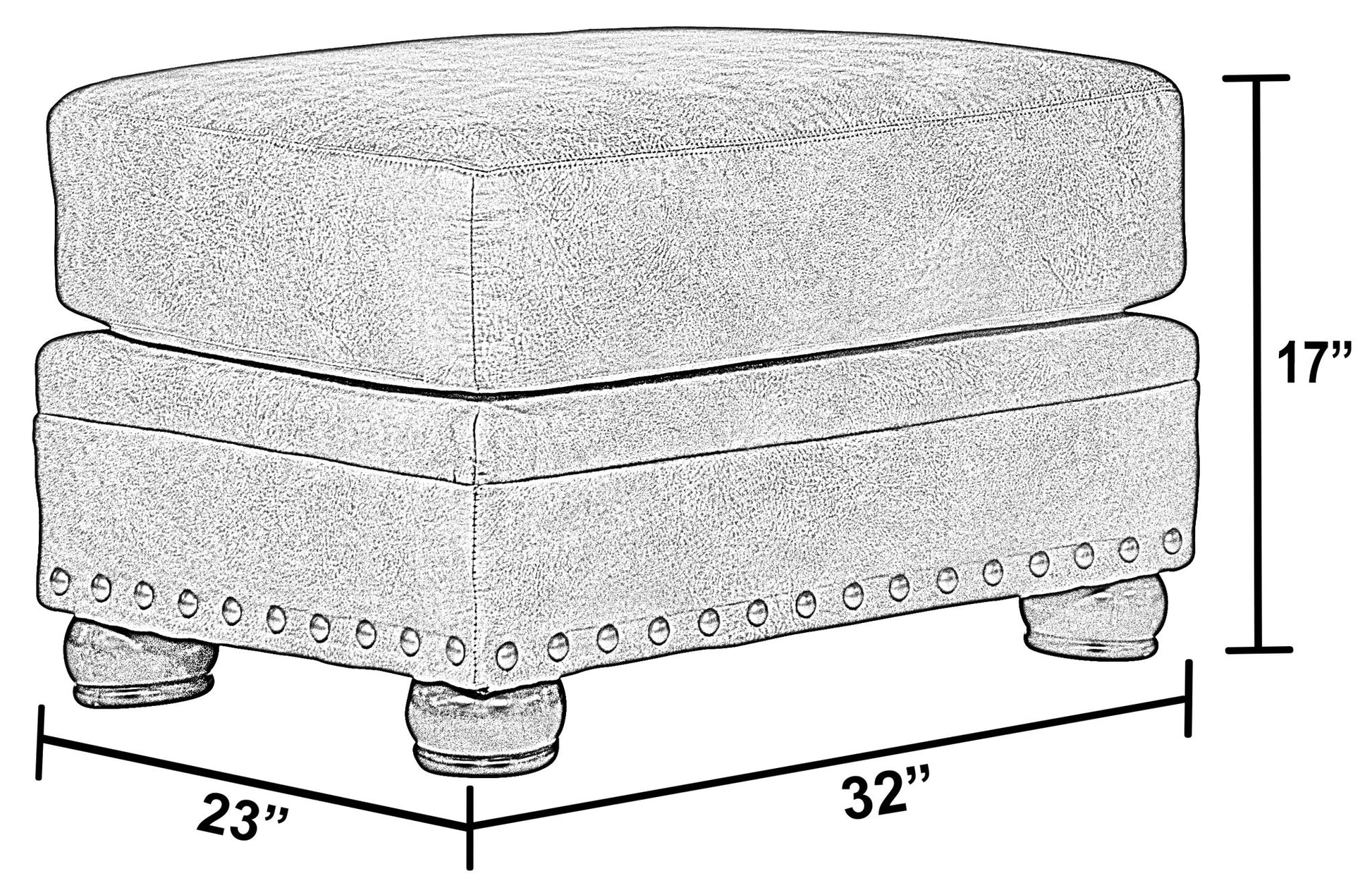 Briarcliff - Ottoman - Pebble - Hornell Furniture Outlet