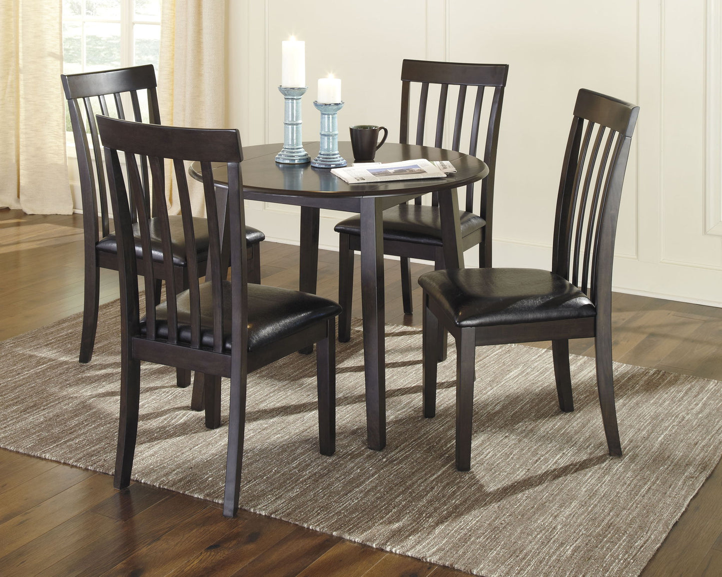 Hammis - Dark Brown - Dining UPH Side Chair (Set of 2) - Hornell Furniture Outlet