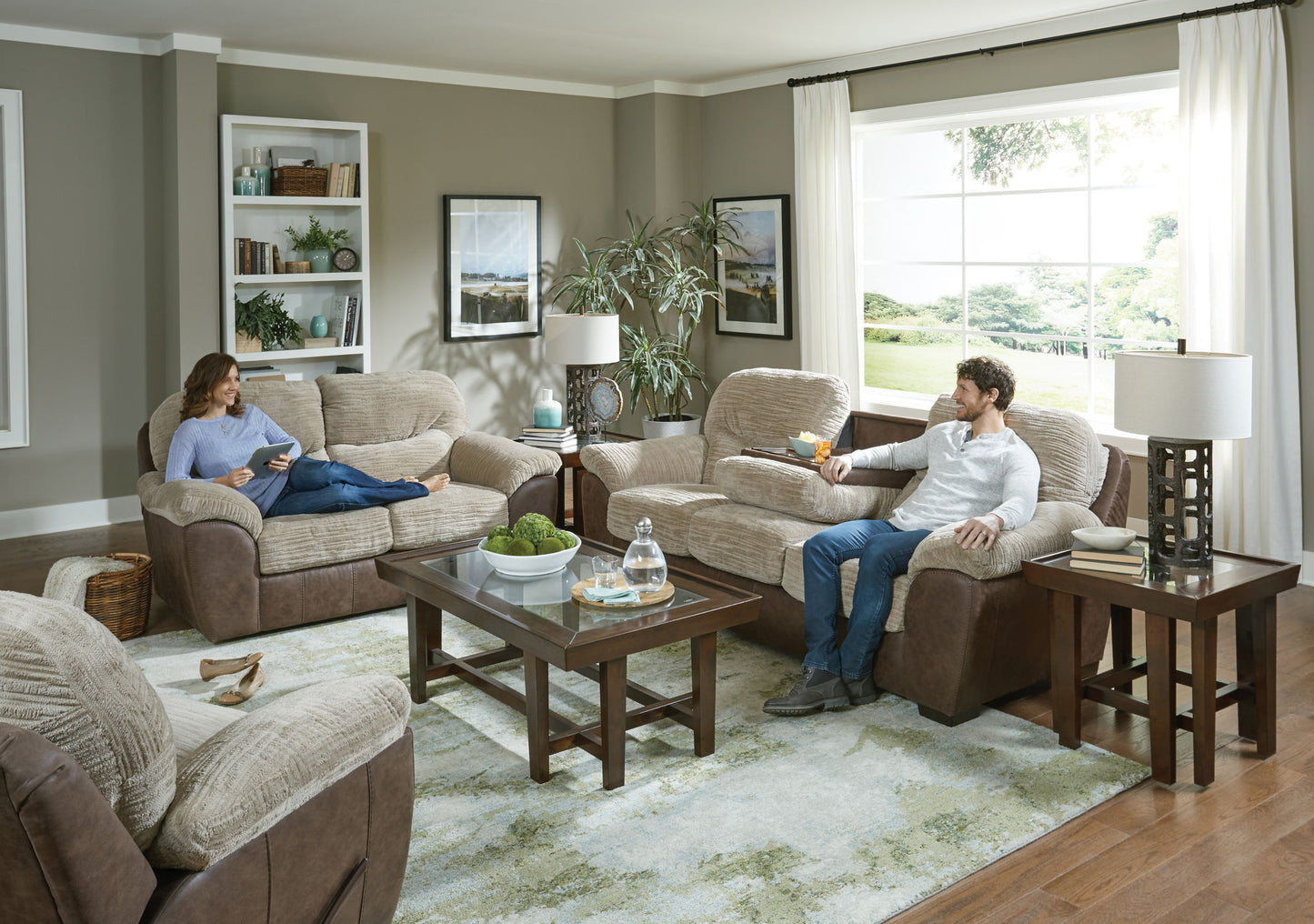 McMahon - Glider Recliner - Bark - Hornell Furniture Outlet