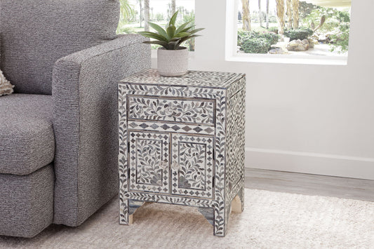 Fowler - Accent Cabinet - Pearl Silver - Hornell Furniture Outlet