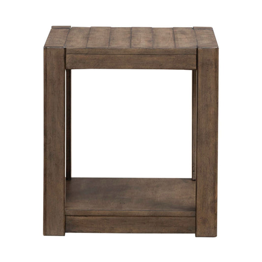 Broadmore - Square Chairside Table - Brown - Hornell Furniture Outlet