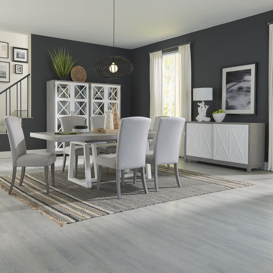 Palmetto Heights - Double Pedestal Table Set - Hornell Furniture Outlet