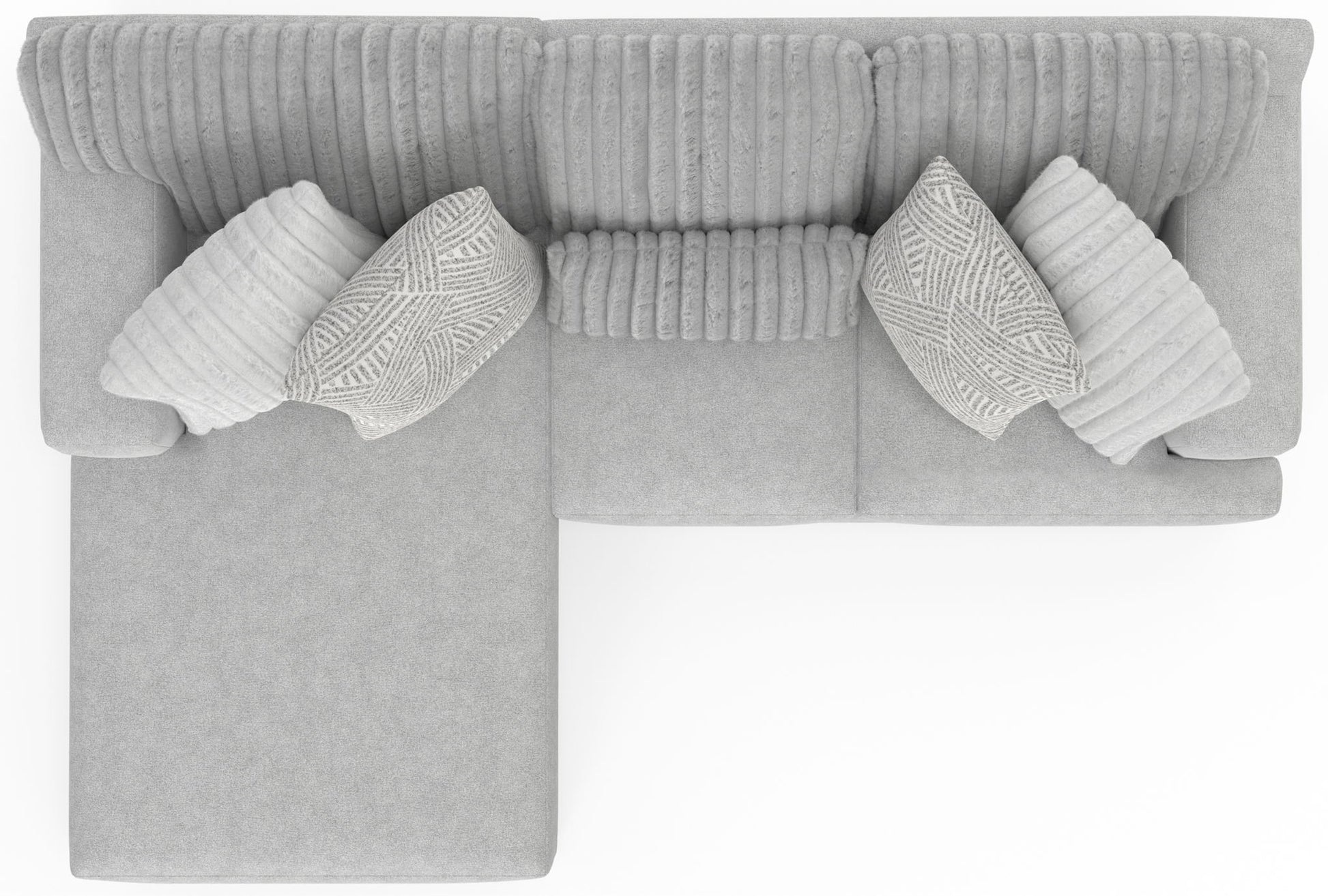 Logan - Upholstered Sectional With Comfort Coil Seating And Accent Pillows Included - Hornell Furniture Outlet