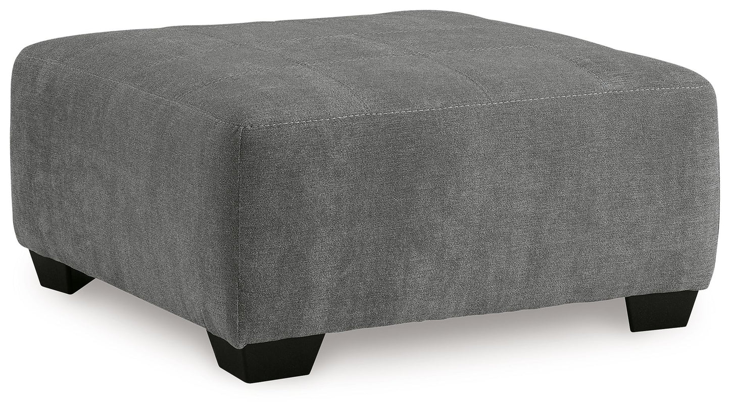 Birkdale Court - Gray - Oversized Accent Ottoman - Hornell Furniture Outlet