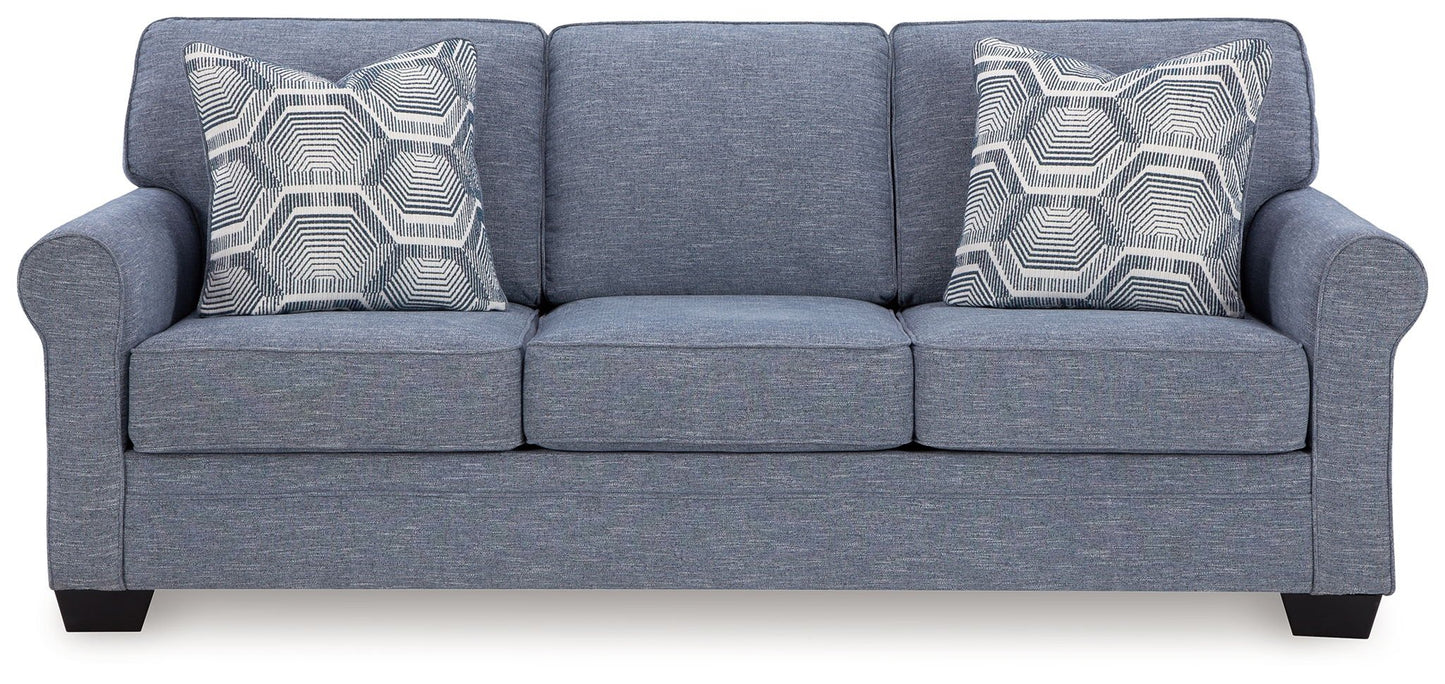 Carissa Manor - Denim - Queen Sofa Sleeper - Hornell Furniture Outlet