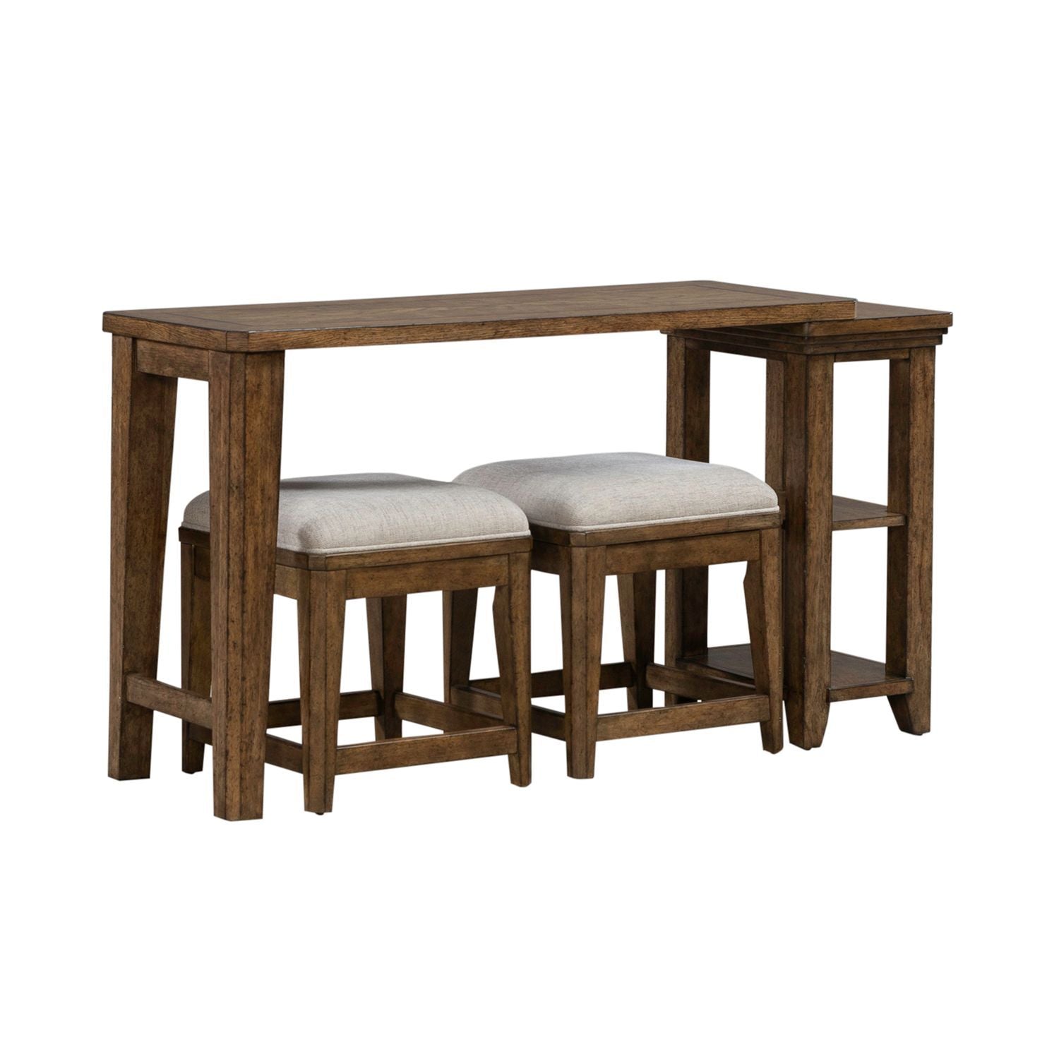 Carolina Park - 3 Piece Console Set - Brown - Hornell Furniture Outlet