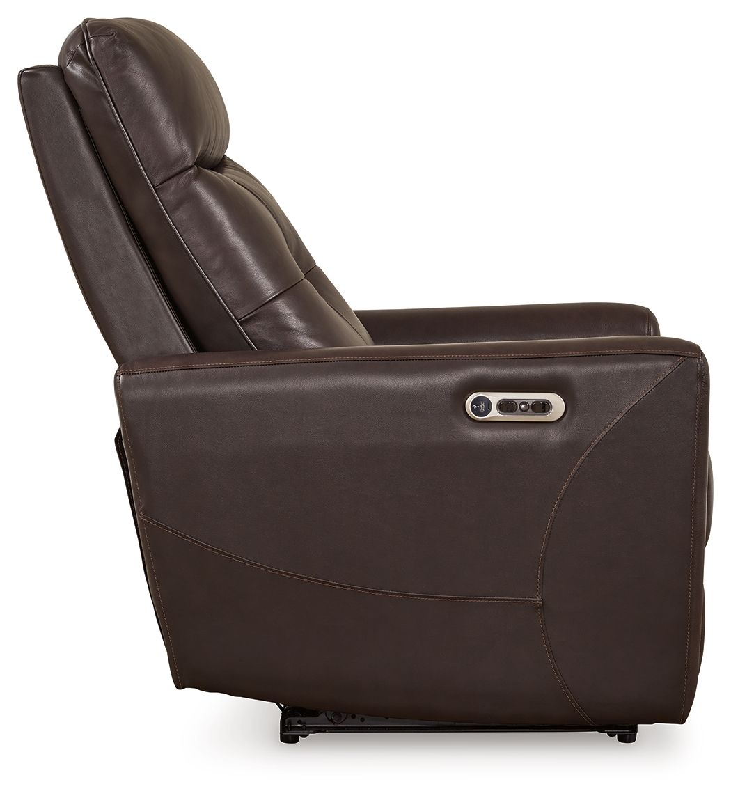 Pisgham - Power Recliner With Adj Headrest - Hornell Furniture Outlet