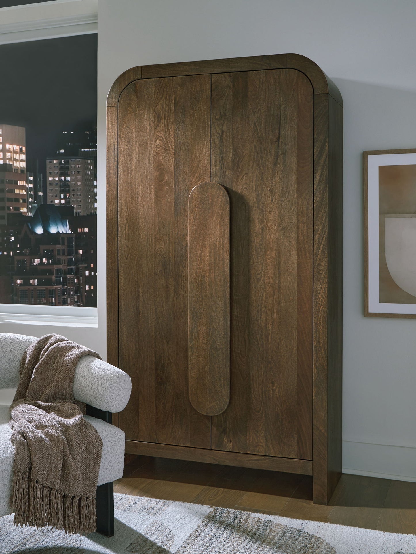 Thoren - Medium Brown - Accent Cabinet - Hornell Furniture Outlet