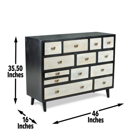 Papillon - 13 Drawers Sideboard - Black - Hornell Furniture Outlet