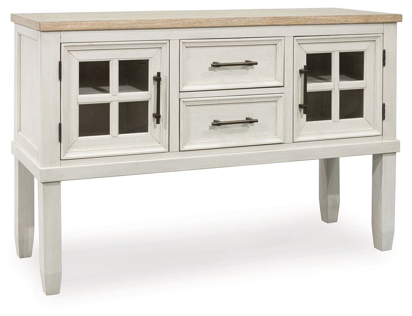 Shaybrock - Antique White / Brown - Dining Room Server - Hornell Furniture Outlet