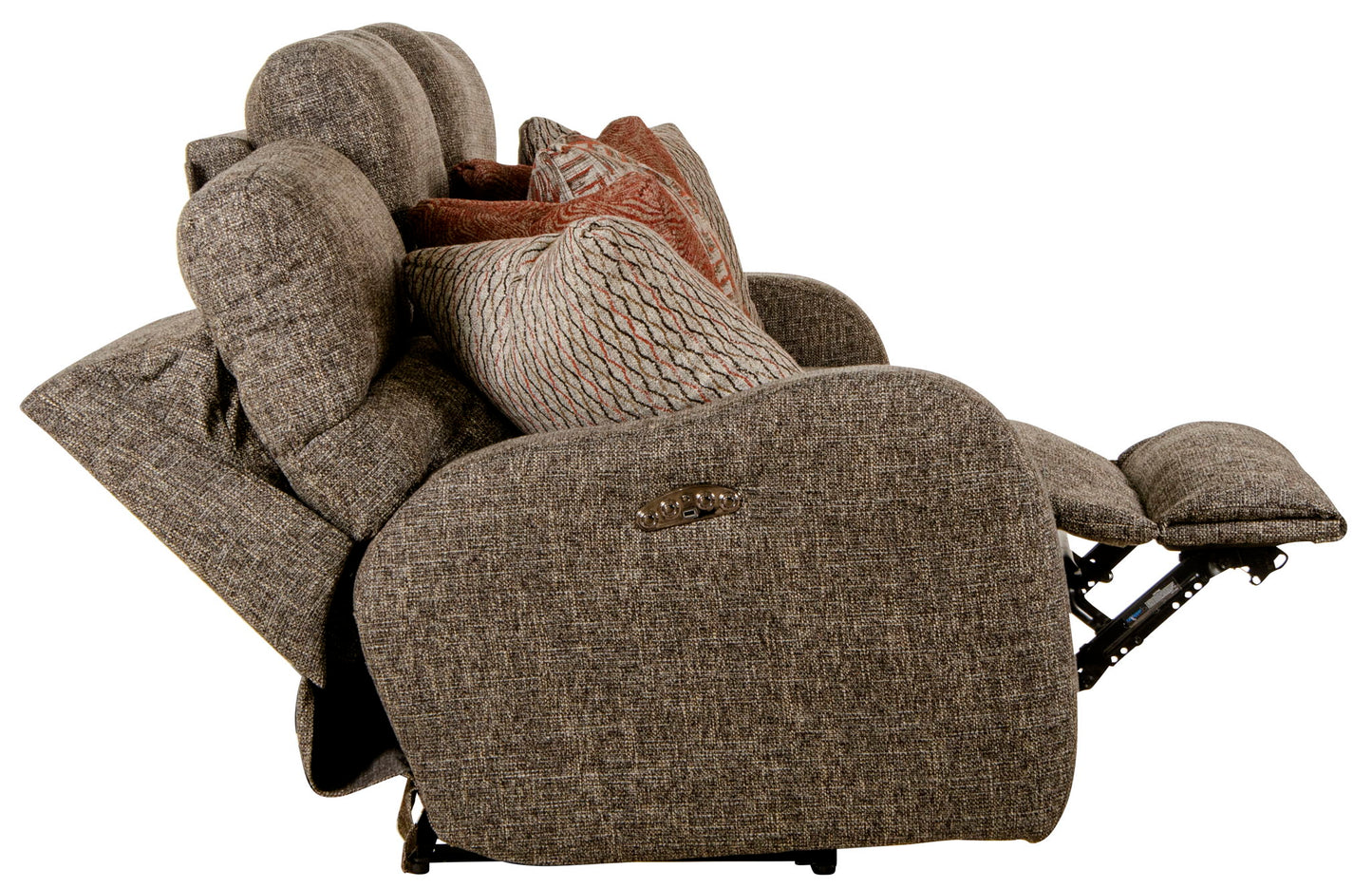 Liam - Power Headrest Power Lay Flat Reclining Sofa - Coal - Hornell Furniture Outlet