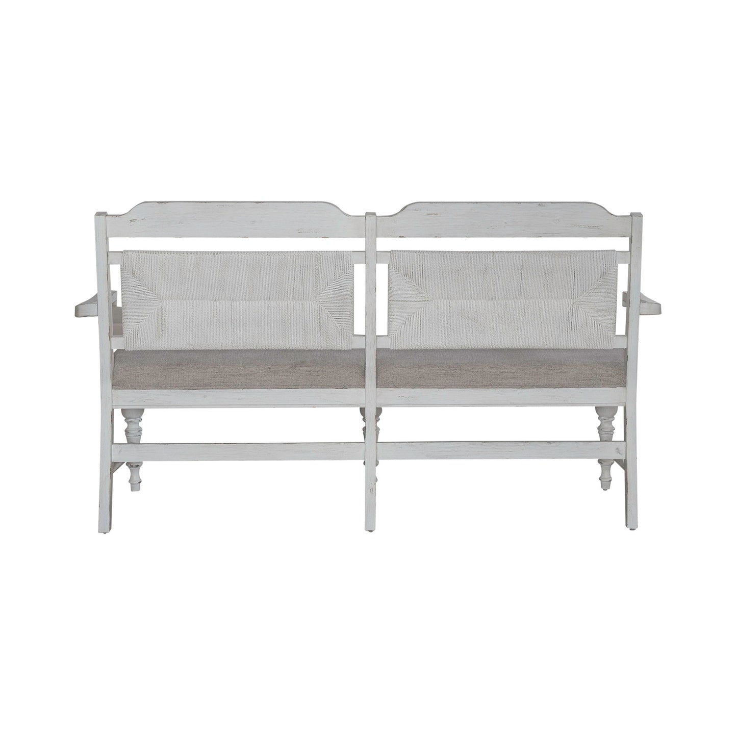 River Place - Panel Back Bench (RTA) - White - Hornell Furniture Outlet