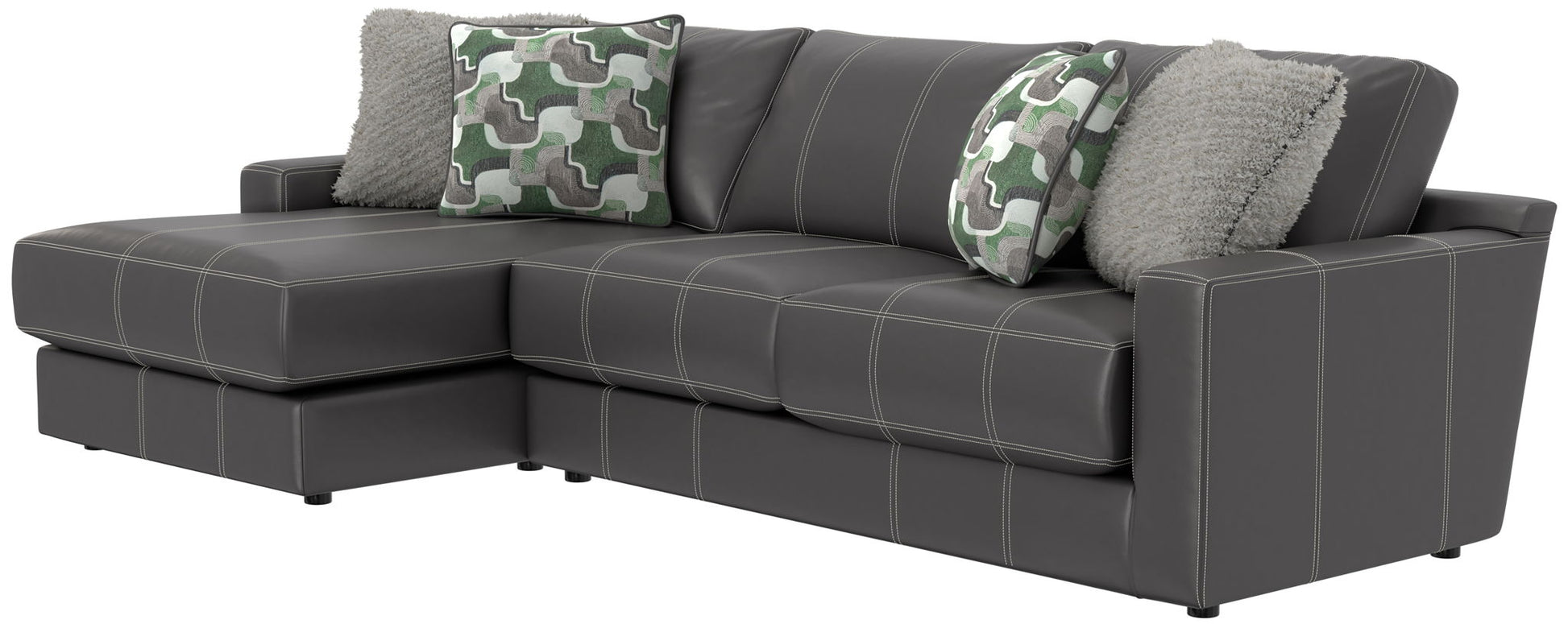 Minori - Italian Leather Sectional - Hornell Furniture Outlet