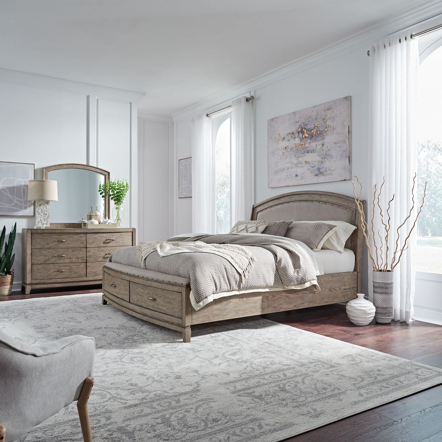 Avalon - Upholstered Bedroom Set - Hornell Furniture Outlet