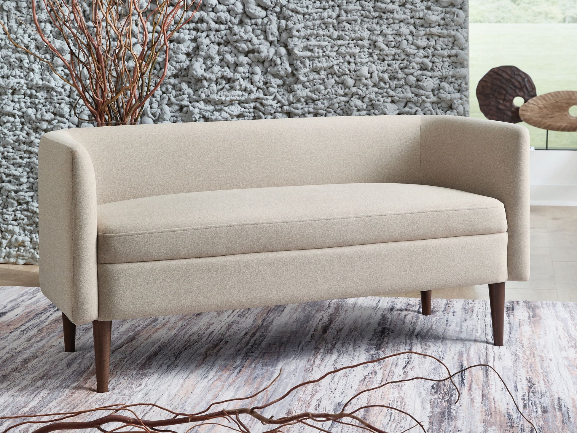 Wainner - Beige - Accent Bench - Hornell Furniture Outlet