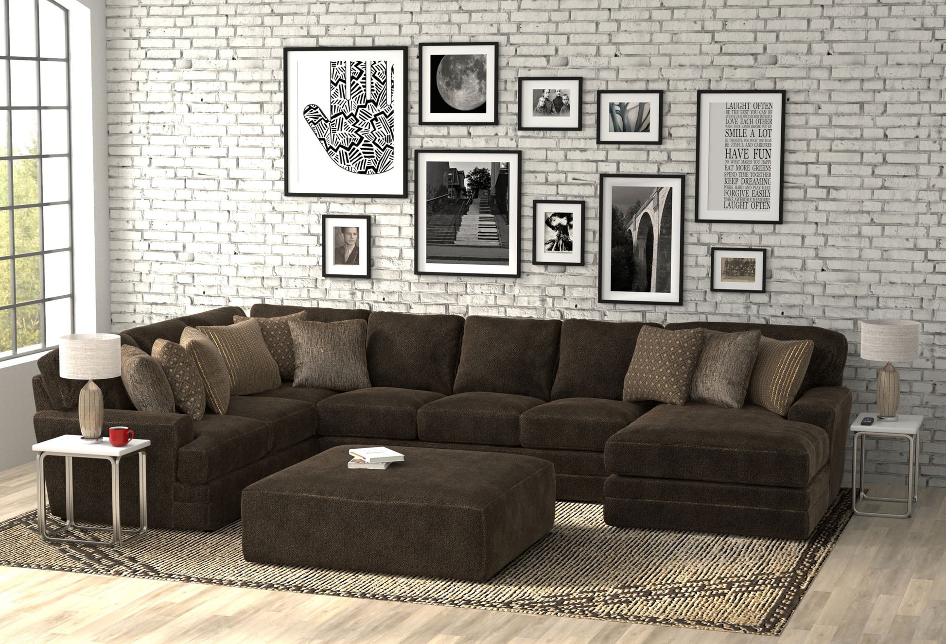 Mammoth - Sectional With Cocktail Ottoman - Hornell Furniture Outlet