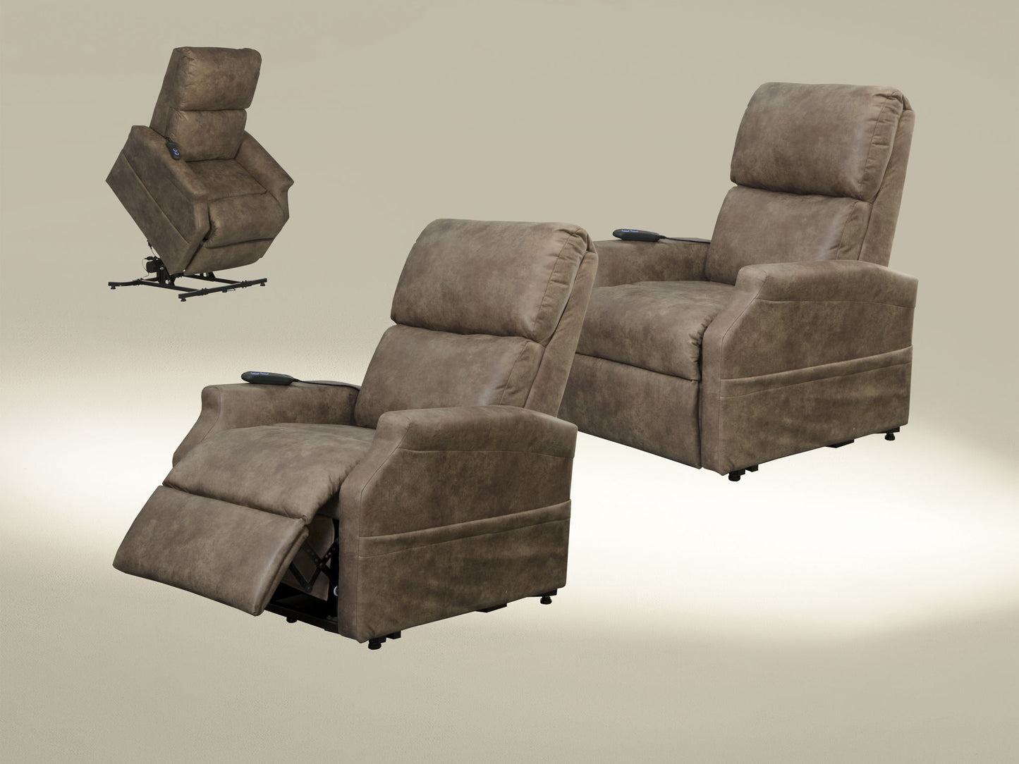Brett - Power Lift Recliner - Coffee - Hornell Furniture Outlet