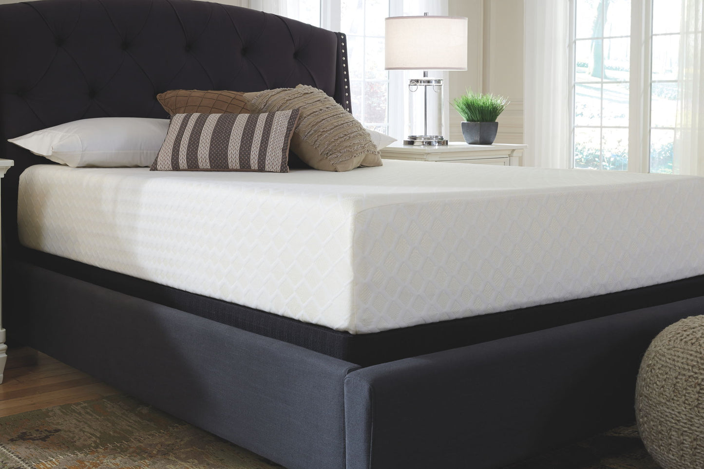 Chime 12 Inch Memory Foam - White - California King Mattress - 12 - inch - Hornell Furniture Outlet