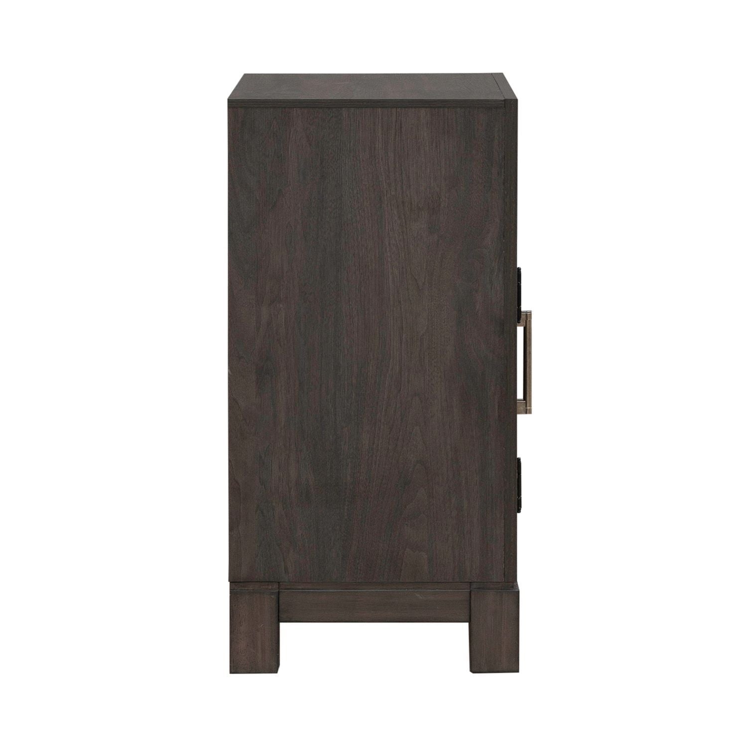 Modern Edge - Bedside Chest With Charging Station - Brown - Hornell Furniture Outlet