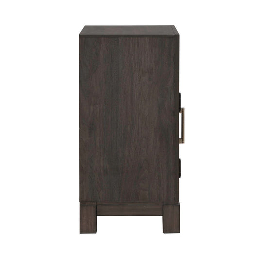 Modern Edge - Bedside Chest With Charging Station - Brown - Hornell Furniture Outlet