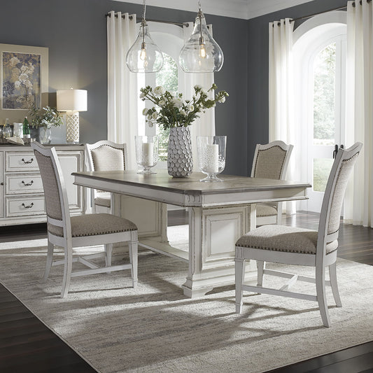 Abbey Park - Trestle Table Set - Hornell Furniture Outlet