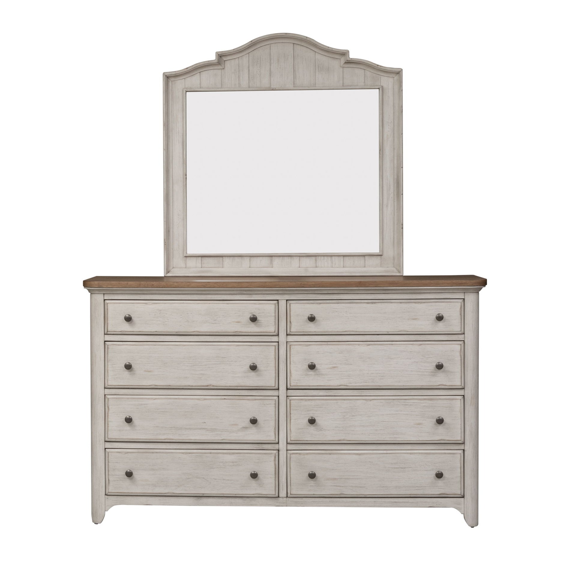 Farmhouse Reimagined - Poster Bed, Dresser & Mirror - Hornell Furniture Outlet