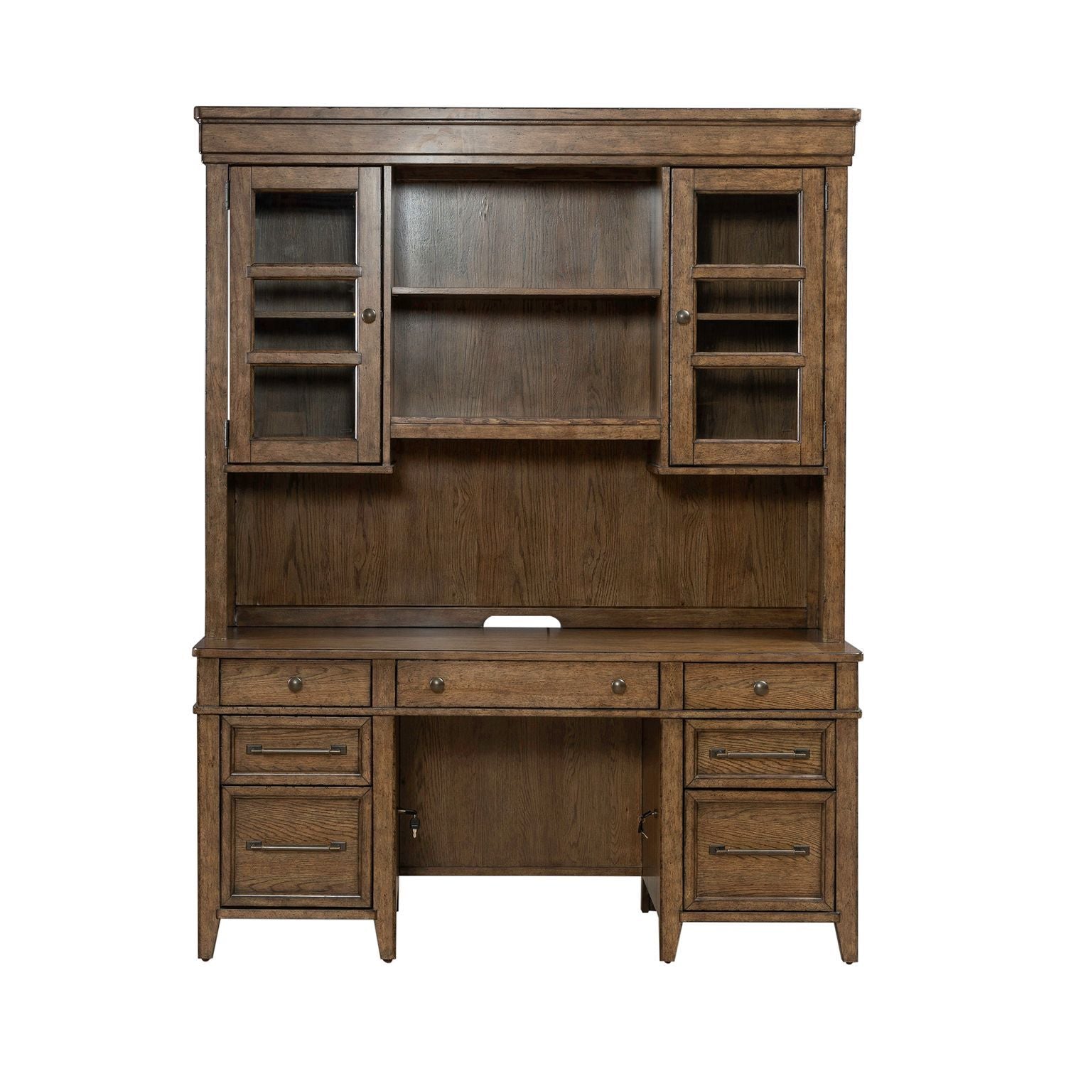 Carolina Park - Credenza & Hutch - Brown - Hornell Furniture Outlet