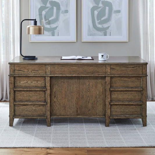 Carolina Park - Jr Executive Desk - Brown - Hornell Furniture Outlet