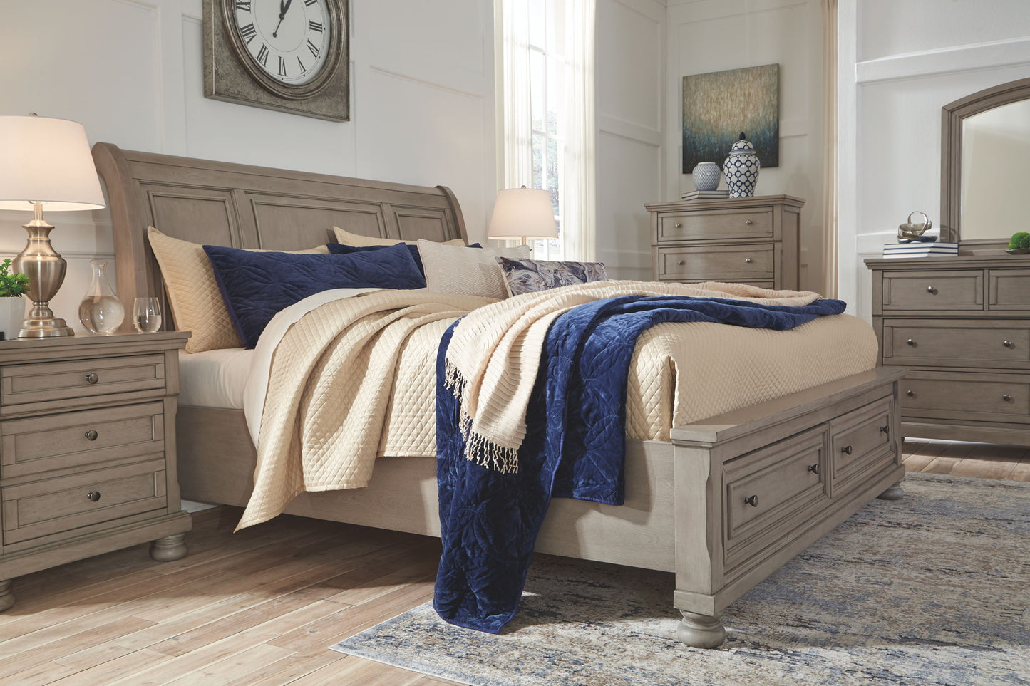 Lettner - Sleigh Bedroom Set - Hornell Furniture Outlet