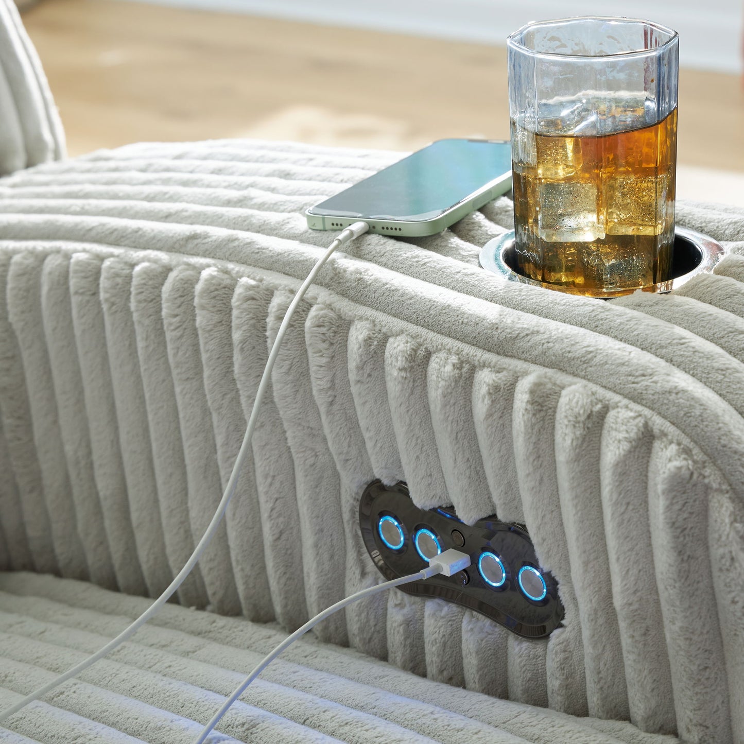 Forest Lake - Power Reclining Sofa With Adj Headrest - Hornell Furniture Outlet