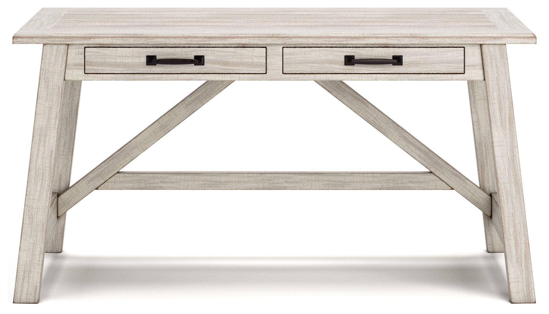 Carynhurst - Whitewash - Home Office Large Leg Desk - Hornell Furniture Outlet