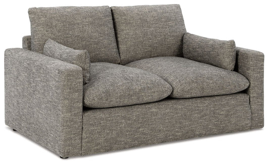 Dramatic - Granite - Loveseat - Hornell Furniture Outlet