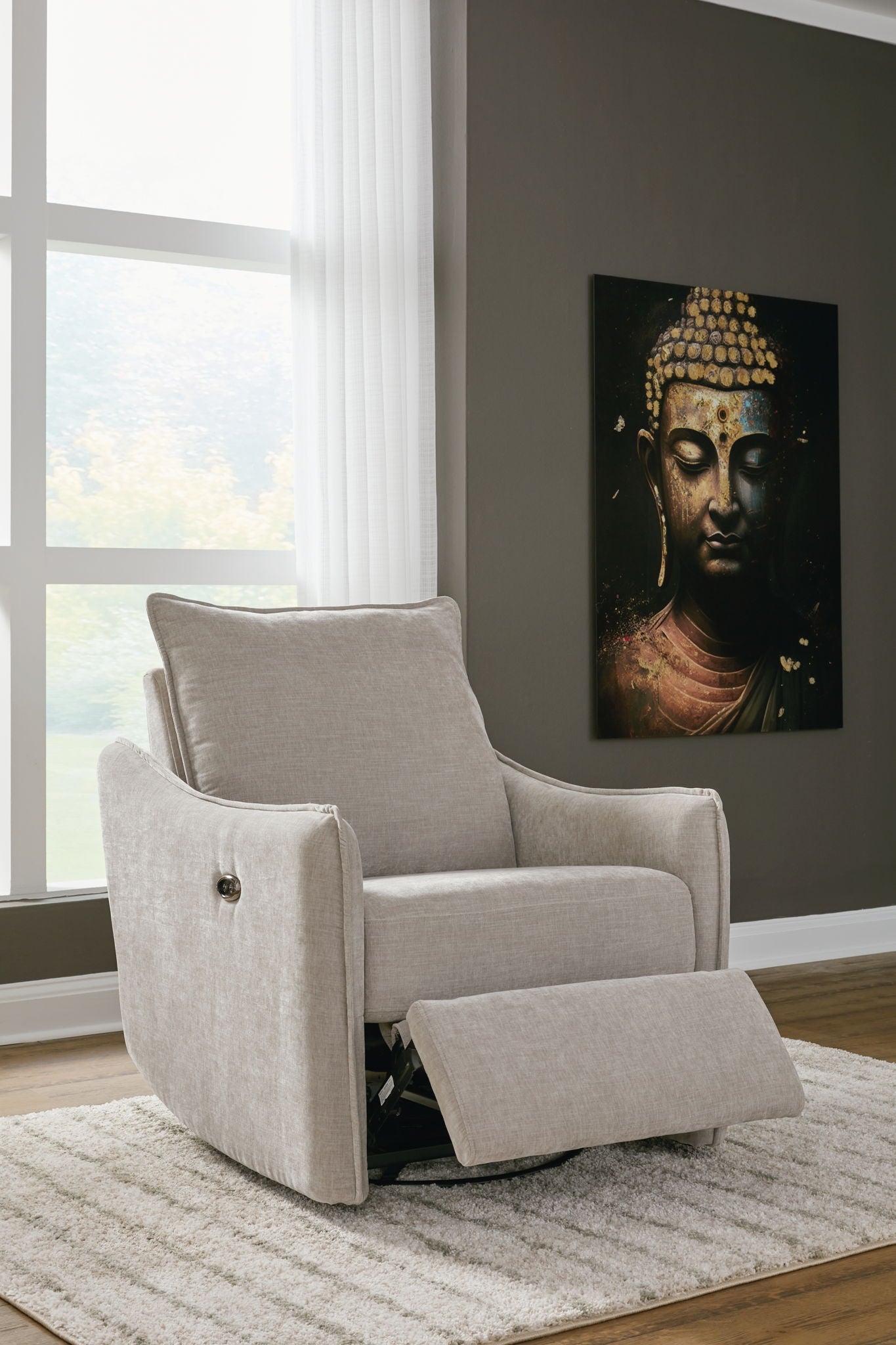 Mcburg - Swivel Power Recliner - Hornell Furniture Outlet
